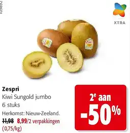 Colruyt Zespri Kiwi Sungold jumbo 6 stuks aanbieding
