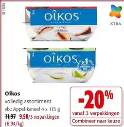 Colruyt Oîkos Appel-kaneel 4 x 115 g aanbieding