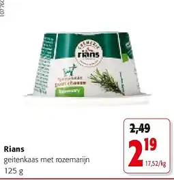 Colruyt Rians geitenkaas met rozemarijn 125 g aanbieding
