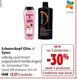 Colruyt Schwarzkopf Gliss Liquid Silk shampoo 250 ml aanbieding