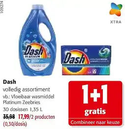 Colruyt Dash Vloeibaar wasmiddel Platinum Zeebries 30 dosissen 1,35 L aanbieding