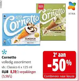 Colruyt Cornetto Classico 6 x 125 ml aanbieding
