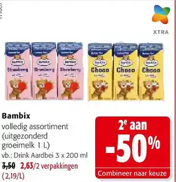Colruyt Bambix Drink Aardbei 3 x 200 ml aanbieding