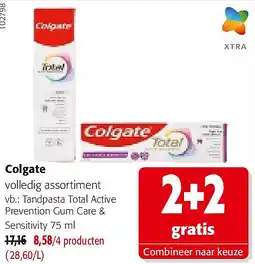 Colruyt Colgate Tandpasta Total Active Prevention Gum Care & Sensitivity 75 ml aanbieding