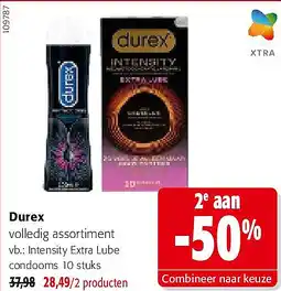 Colruyt Durex Intensity Extra Lube condooms 10 stuks aanbieding