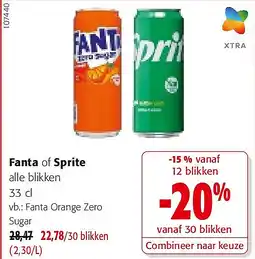 Colruyt Fanta Orange Zero Sugar aanbieding