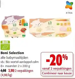 Colruyt Boni Selection Bio wortel-aardappel-zalm 8+ maanden 2 x 200 g aanbieding