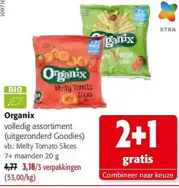 Colruyt Organix Melty Tomato Slices 7+ maanden 20 g aanbieding