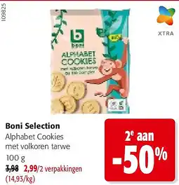 Colruyt Boni Selection Alphabet Cookies met volkoren tarwe 100 aanbieding