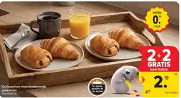 Carrefour Croissant en chocoladebroodje pure boter aanbieding