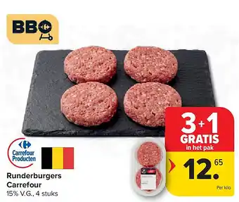 Carrefour Runderburgers Carrefour aanbieding