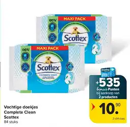 Carrefour Vochtige doekjes Complete Clean Scottex aanbieding