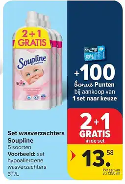 Carrefour Set wasverzachters Soupline aanbieding