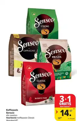 Carrefour Koffiepads Senseo aanbieding