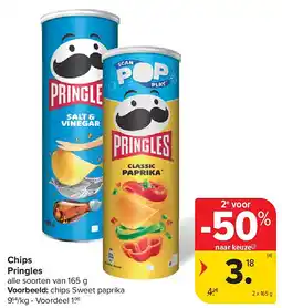 Carrefour Chips Pringles aanbieding