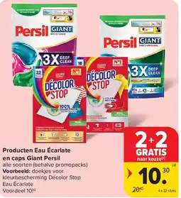 Carrefour Producten Eau Écarlate en caps Giant Persil aanbieding