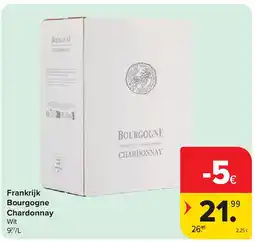 Carrefour Frankrijk Bourgogne Chardonnay aanbieding