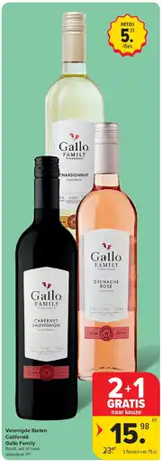 Carrefour Verenigde Staten Californië Gallo Family aanbieding