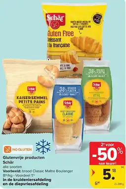 Carrefour Glutenvrije producten Schär aanbieding