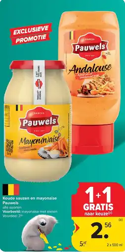 Carrefour Koude sauzen en mayonaise Pauwels aanbieding