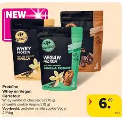 Carrefour Proteïne Whey en Vegan Carrefour aanbieding