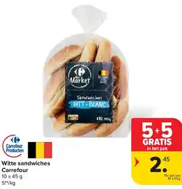 Carrefour Witte sandwiches Carrefour aanbieding