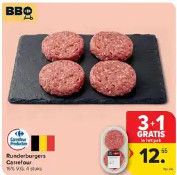Carrefour Runderburgers Carrefour aanbieding