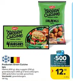Carrefour Producten Green Cuisine Iglo aanbieding