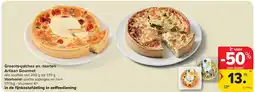 Carrefour Groentequiches en -taarten Artisan Gourmet aanbieding