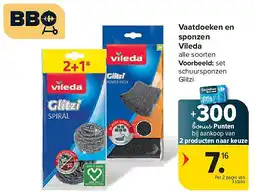 Carrefour Vaatdoeken en sponzen Vileda aanbieding