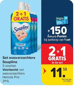 Carrefour Set wasverzachters Soupline aanbieding