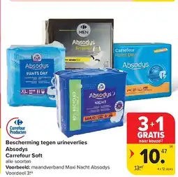 Carrefour Bescherming tegen urineverlies Absodys Carrefour Soft aanbieding