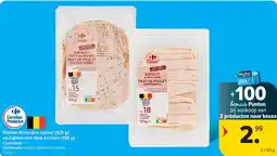 Carrefour Kipfi let fl interdun natuur (125 g) en kipfi let met fi jne kruiden (150 g) Carrefour aanbieding
