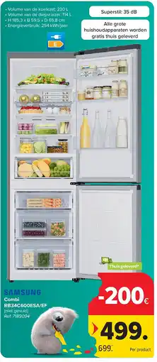 Carrefour Combi RB34C600ESA/EF aanbieding