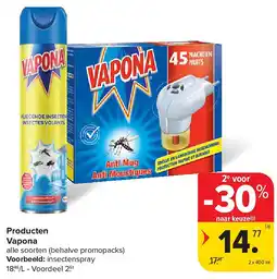 Carrefour Producten Vapona aanbieding