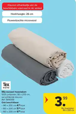 Carrefour Microvezel hoeslaken aanbieding
