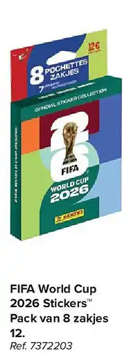Carrefour FIFA World Cup 2026 Stickers Pack van 8 zakjes aanbieding