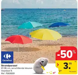 Carrefour Strandparasol aanbieding
