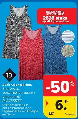 Carrefour Jurk voor dames aanbieding