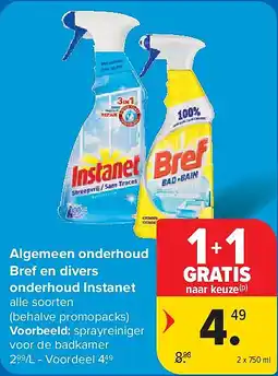 Carrefour Algemeen onderhoud Bref en divers onderhoud Instanet aanbieding