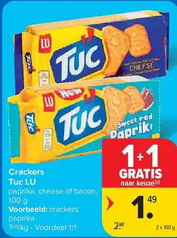 Carrefour Crackers Tuc LU aanbieding
