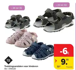 Carrefour Trekkingsandalen voor kinderen aanbieding