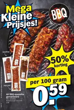 Albert Heijn AH BBQ-spareribs gemarineerd aanbieding