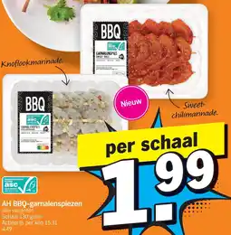 Albert Heijn AH BBQ-garnalenspiezen aanbieding