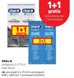 Spar ORAL-B pro-expert 2 x 75 ml in promopack aanbieding