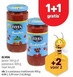 Spar ELVEA pastasaus tradizionale 400 g aanbieding