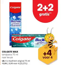 Spar COLGATE MAX maxfresh original 75 ml aanbieding