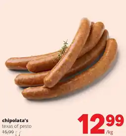 Spar chipolata’s texas of pesto aanbieding