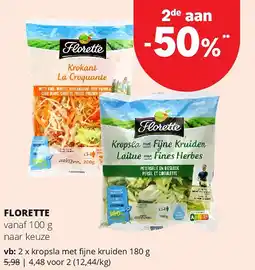 Spar FLORETTE kropsla met fijne kruiden 180 g aanbieding