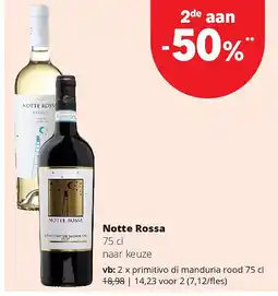 Spar Notte Rossa primitivo di manduria rood 75 cl aanbieding